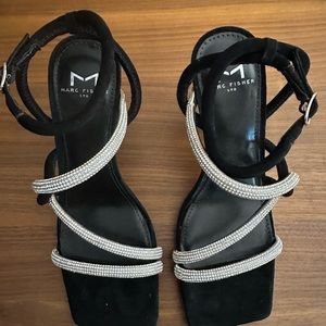 Marc Fisher black suede heels